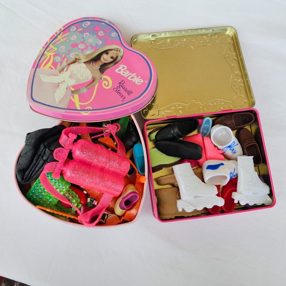 Lot of Barbie shoes and accessories
